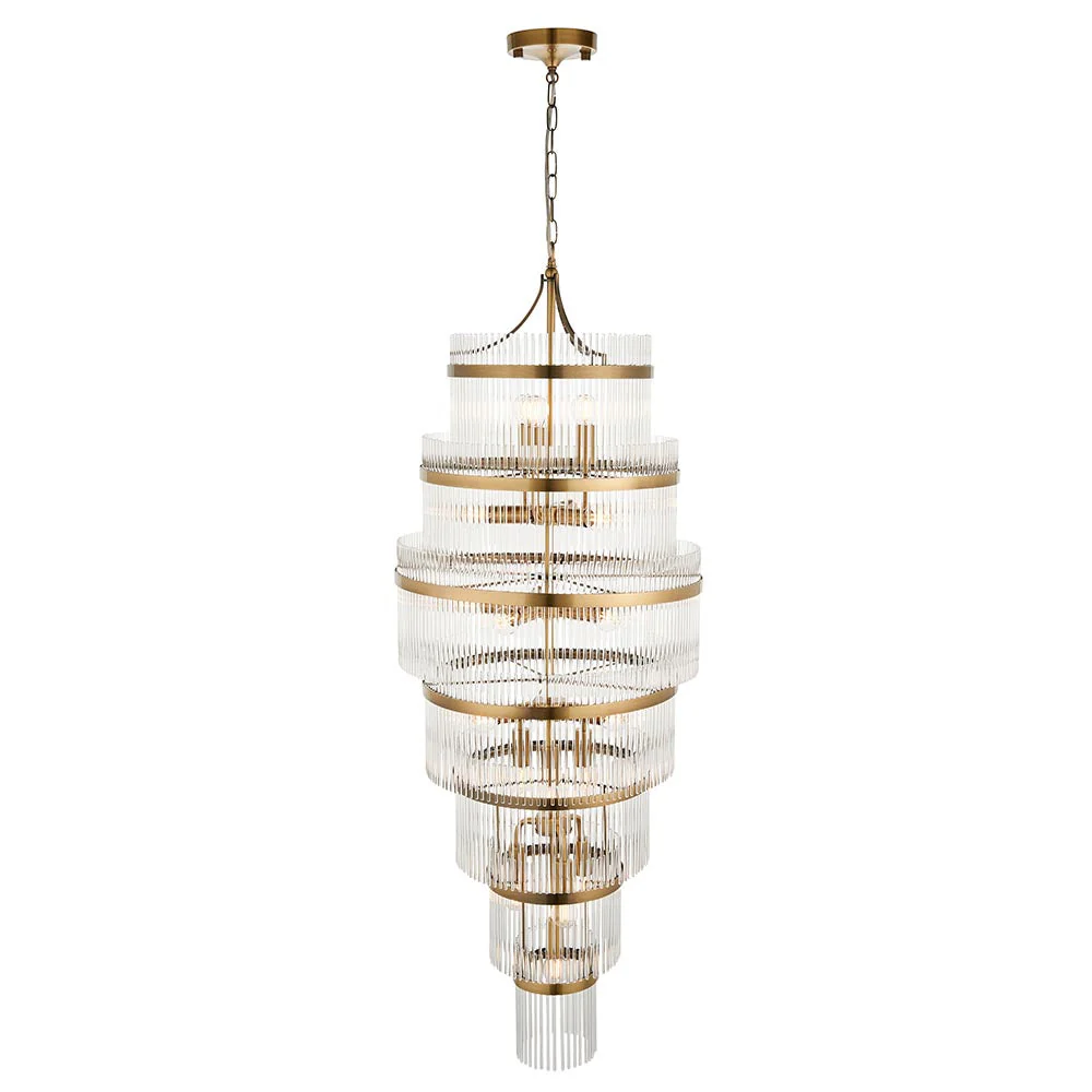 Stefan 21Lt Chandelier - Antique Brass - Image 5