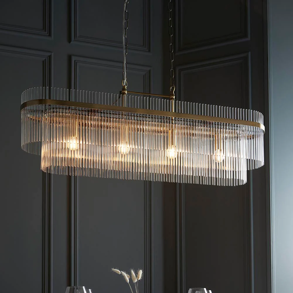 Stefan 4Lt Linear Pendant - Antique Brass - Image 3