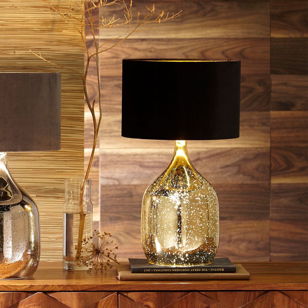 Stellar Champagne Gold Glass Dual Light Table lamp - Image 2