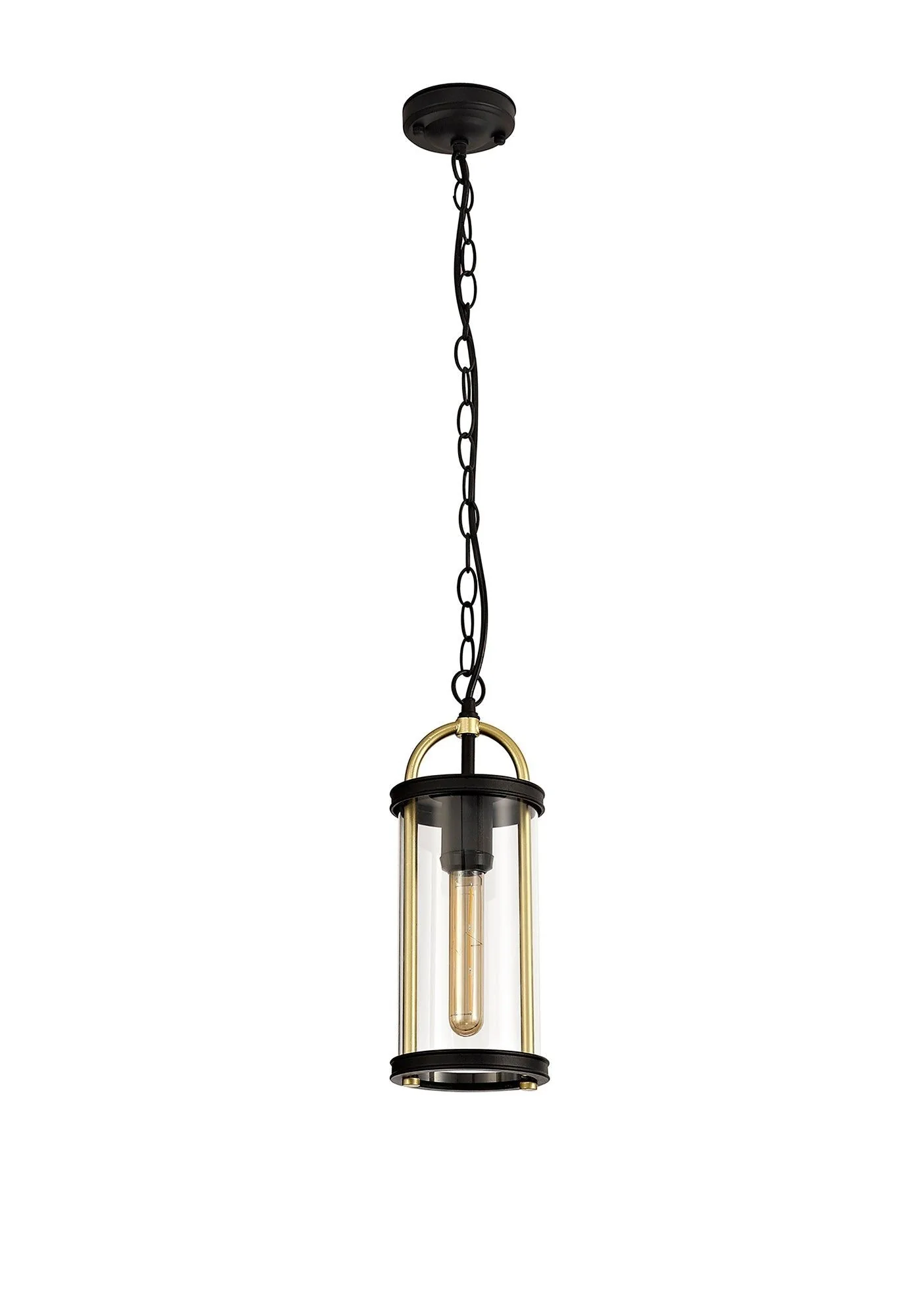 Ster Pendant, 1 x E27, Black & Gold/Clear Glass, IP54 - Image 3