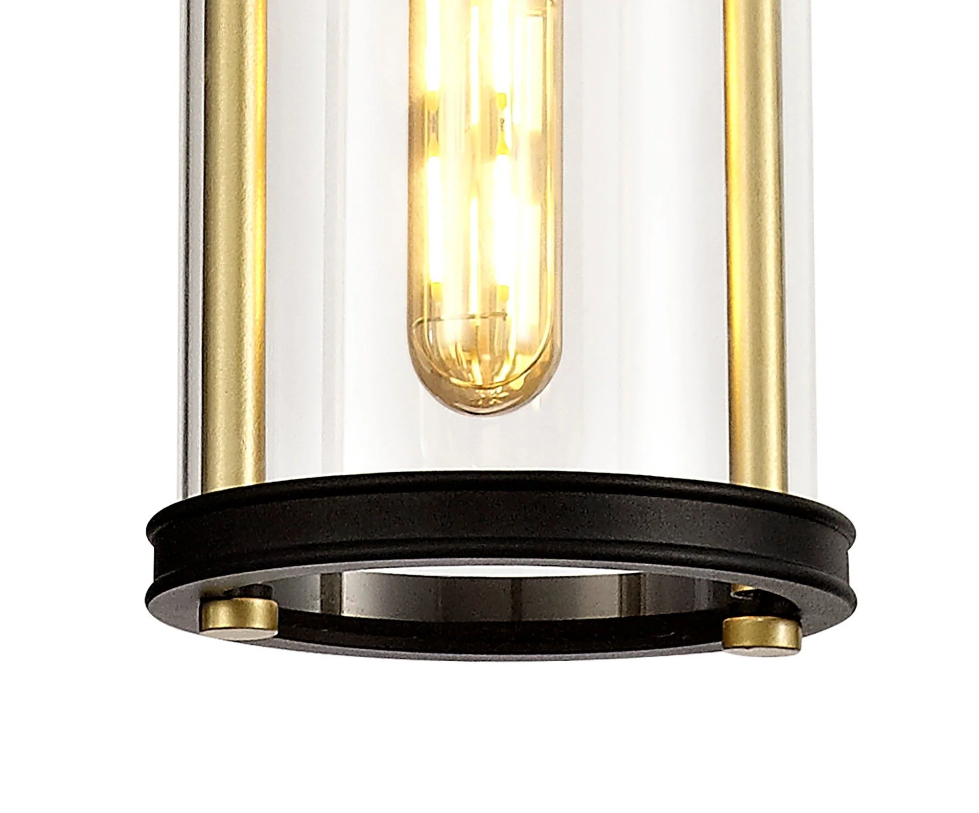Ster Pendant, 1 x E27, Black & Gold/Clear Glass, IP54 - Image 4