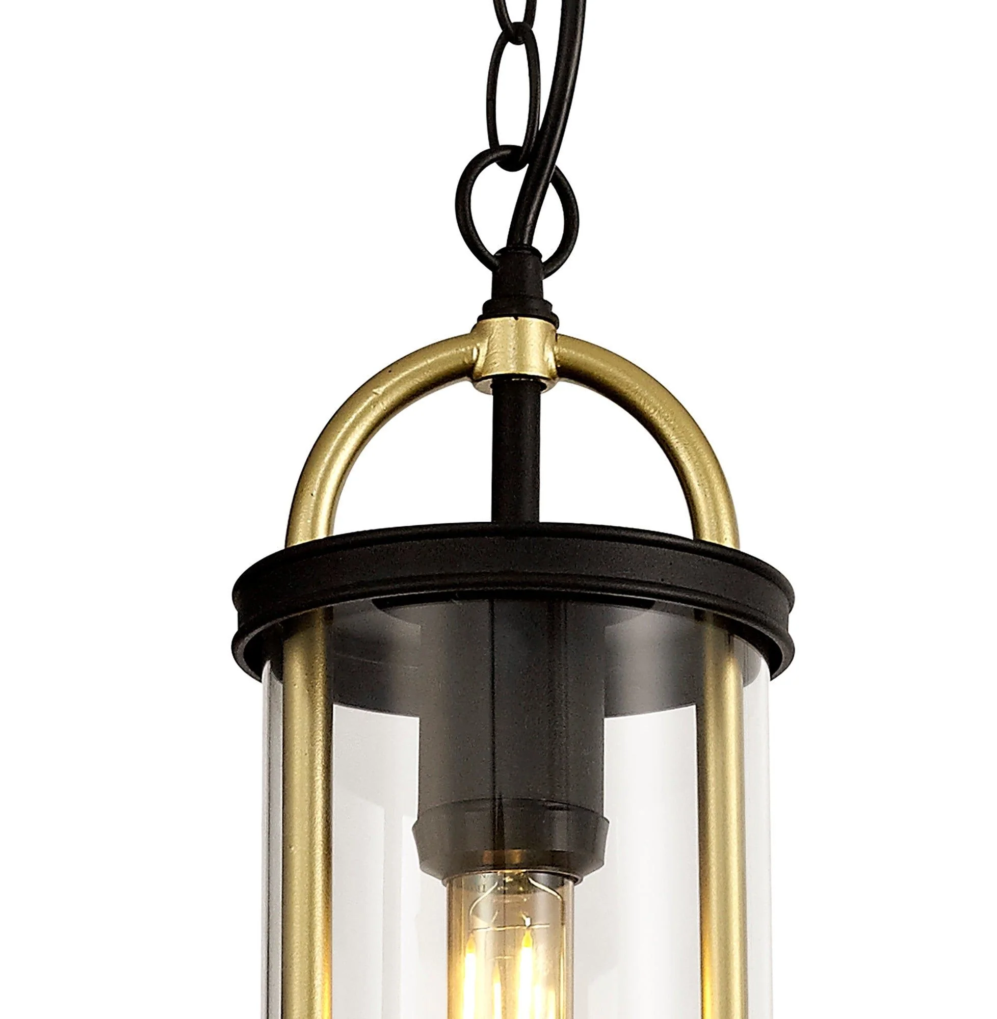 Ster Pendant, 1 x E27, Black & Gold/Clear Glass, IP54 - Image 7