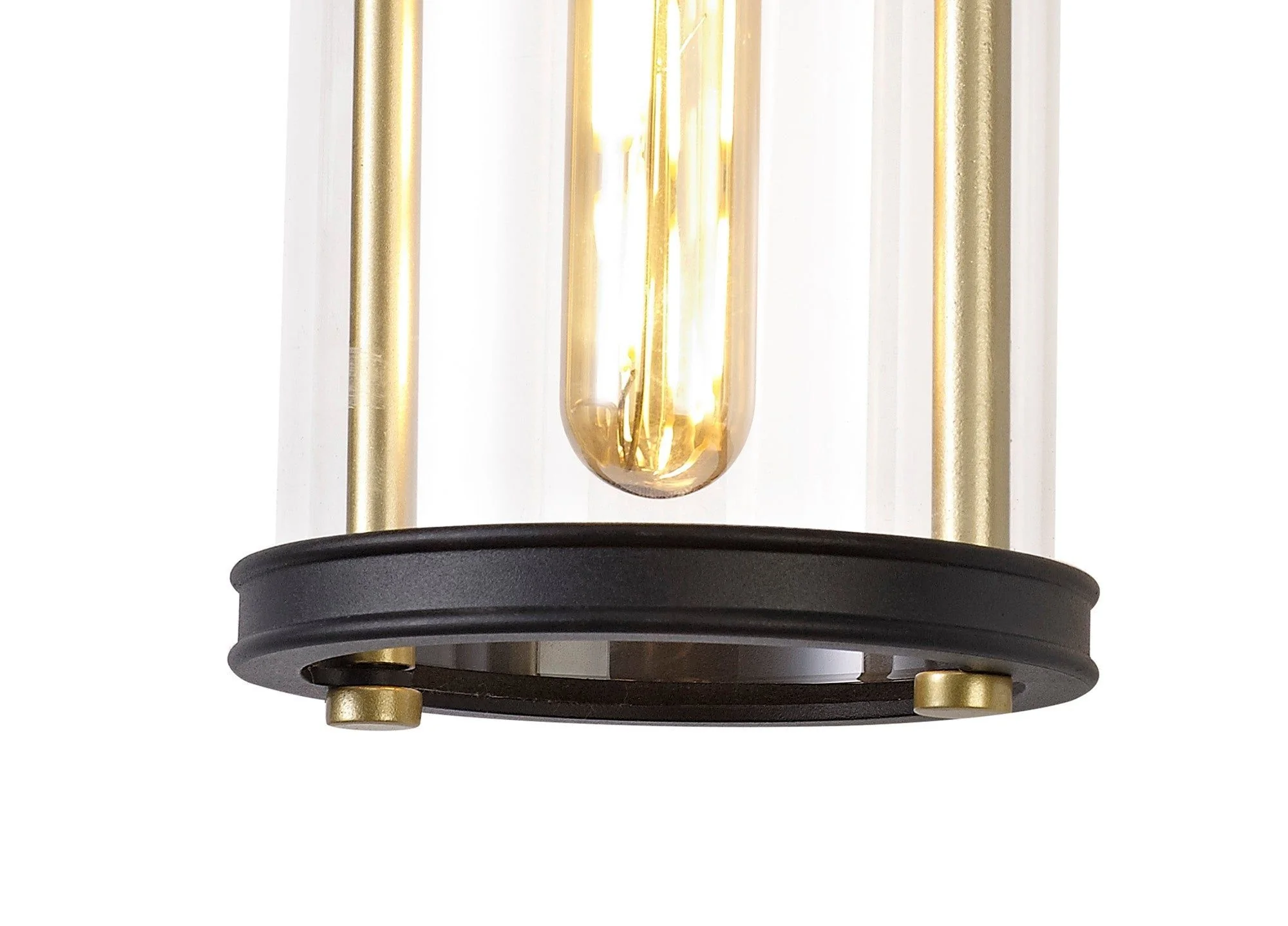 Ster Small/Large Wall Lamp, 1 x E27, Black & Gold/Clear Glass, IP54, 2yrs Warranty - Image 8