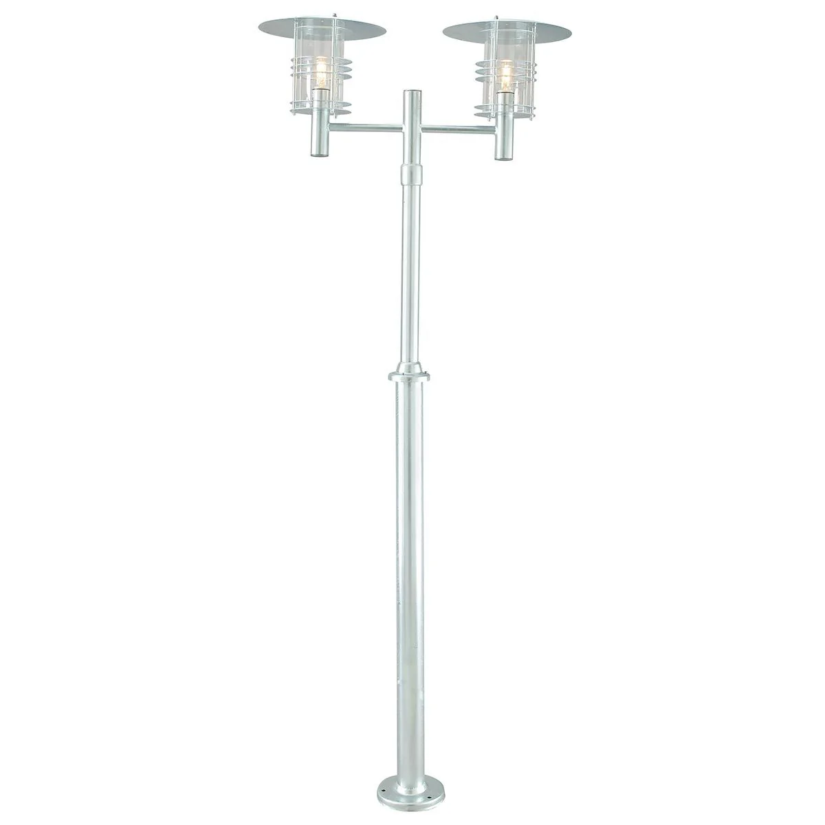 Stockholm 1/2Lt Lamp Post - Black/Galvanised IP54  E27 - Image 4