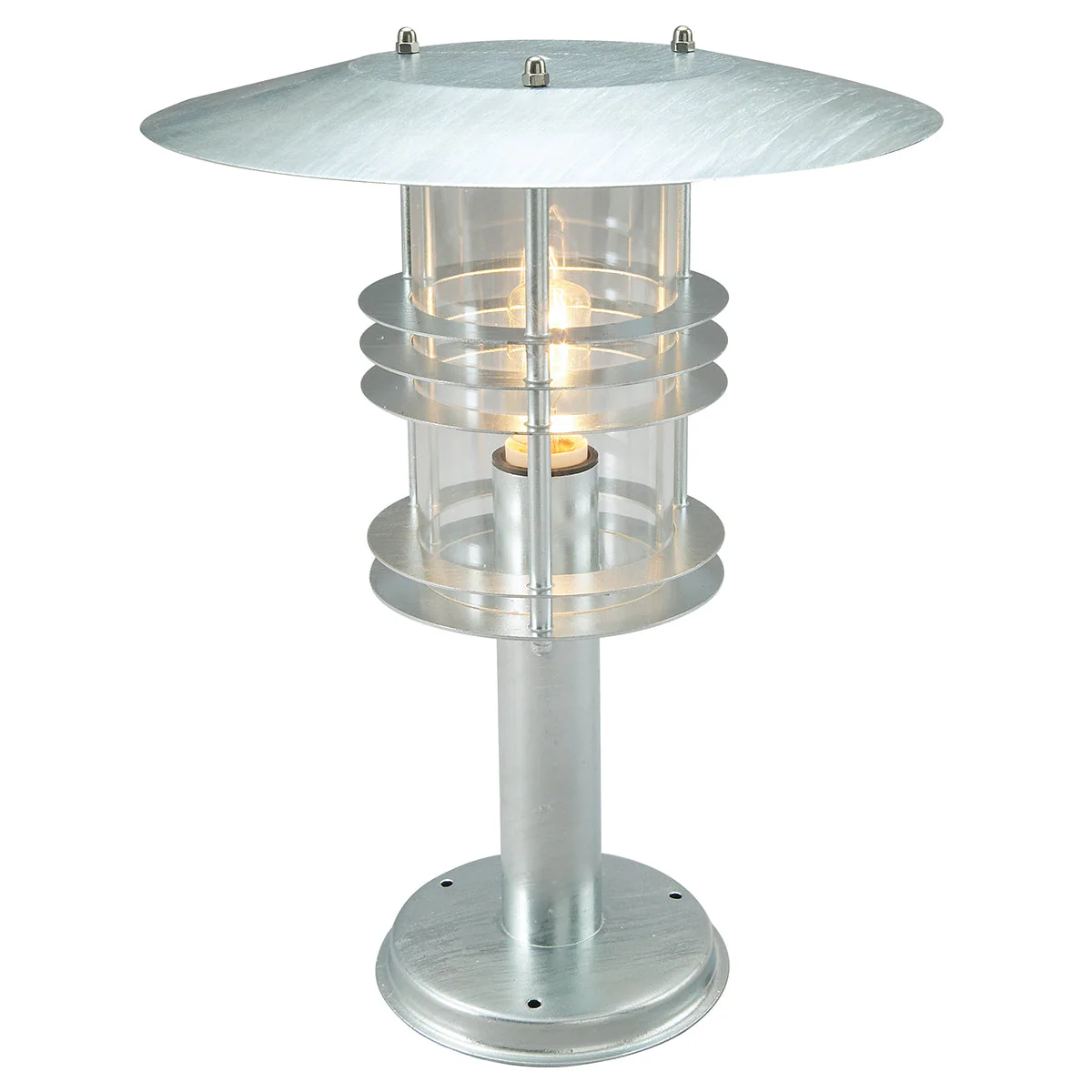 Stockholm 1 Light Grande Pedestal - Black/Galvanised Finish - Image 4