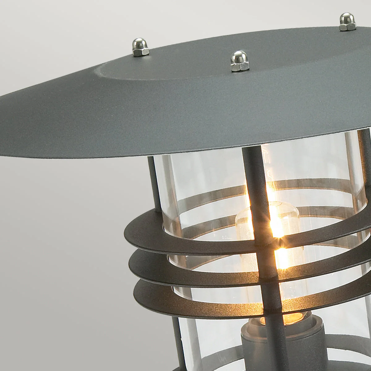 Stockholm 1 Light Grande Pedestal - Black/Galvanised Finish - Image 5