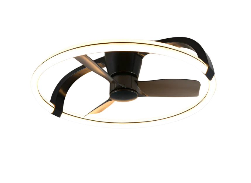 Stockholm LED Light Ceiling Fan w/ Remote Control - White/Black - Image 2
