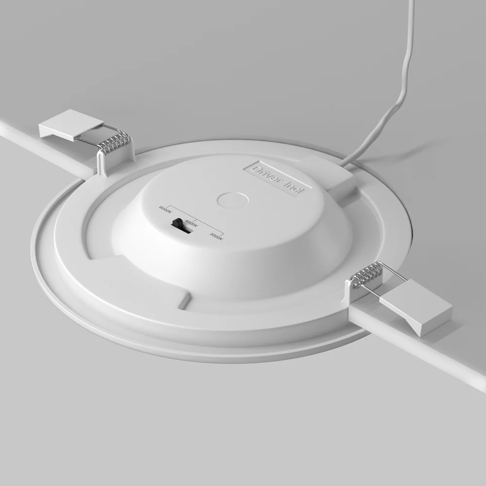 Stockton LED Flush Recessed Ceiling Light- White Finish IP44 - Image 9