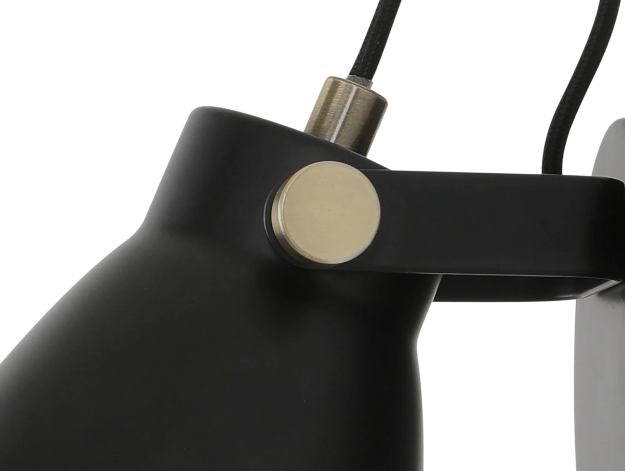 Stoke Adjustable Switched Wall Lamp, 1 x E27, Matt Black/Antique Brass/Khaki - Image 3