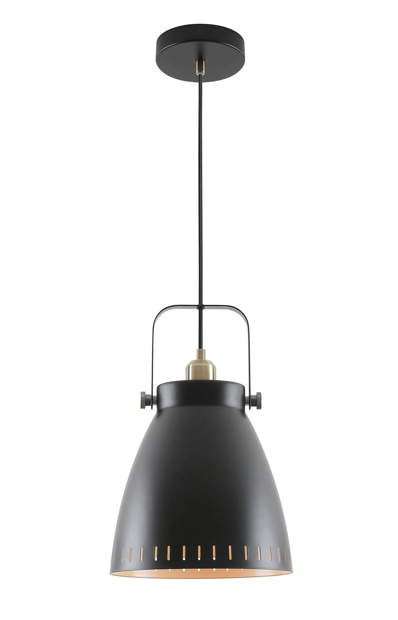 Stoke Small/Medium/Large Pendant, Matt Black/Antique Brass/Khaki - Image 7