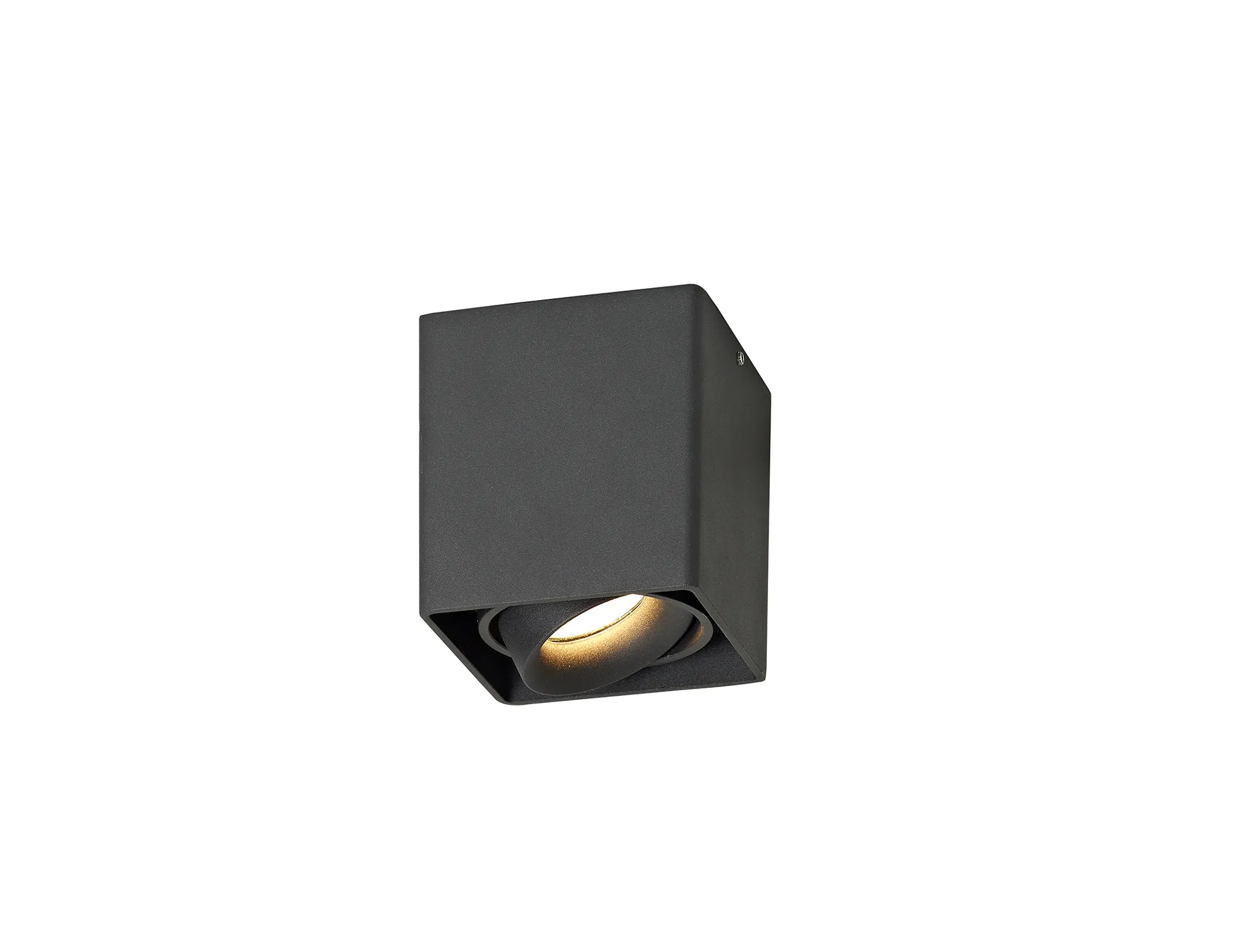 Stom Adjustable Square Spotlight, 1/2 Light GU10, Sand White/ Black Finish - Image 8