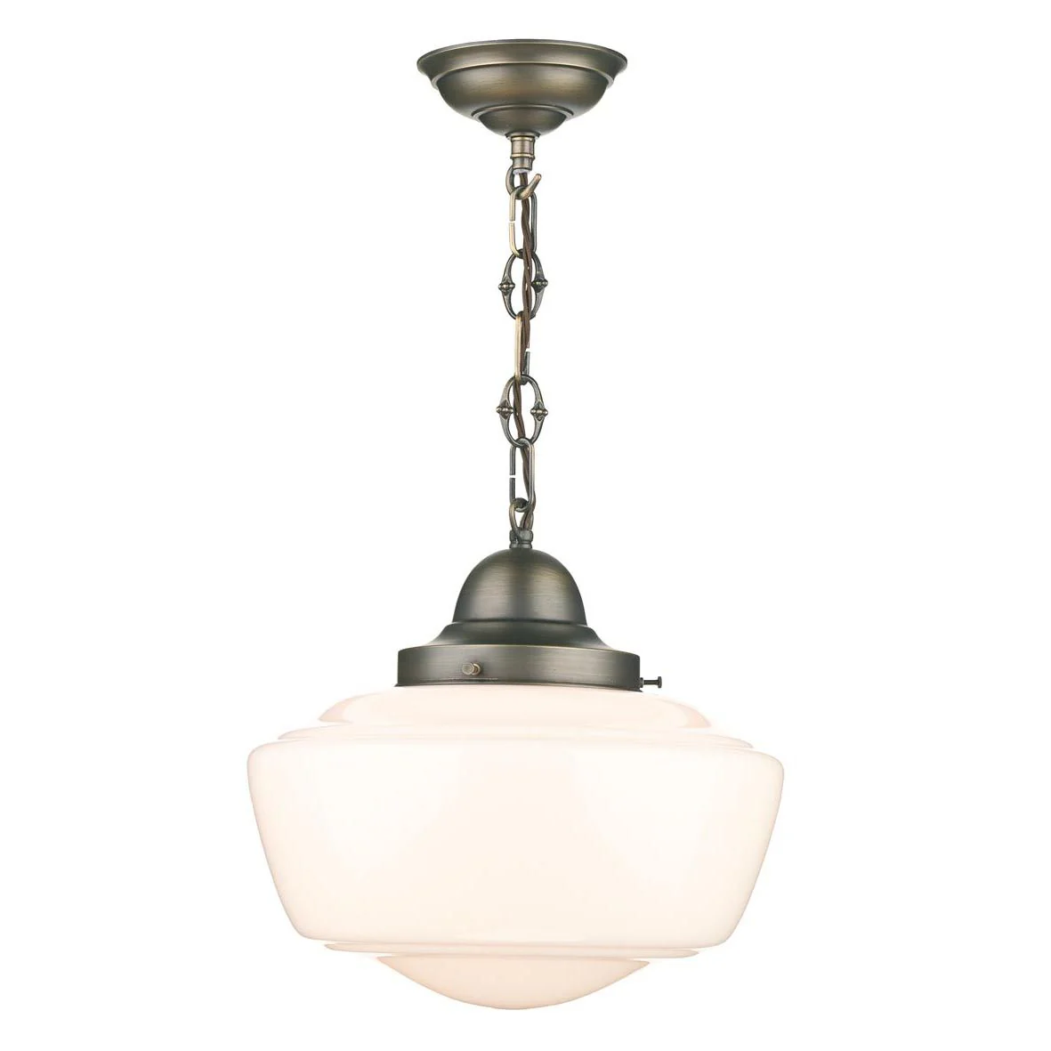 Stowe single pendant in antique brass/Satin Chrome with clear/Opal/Smoked Glass - Image 3