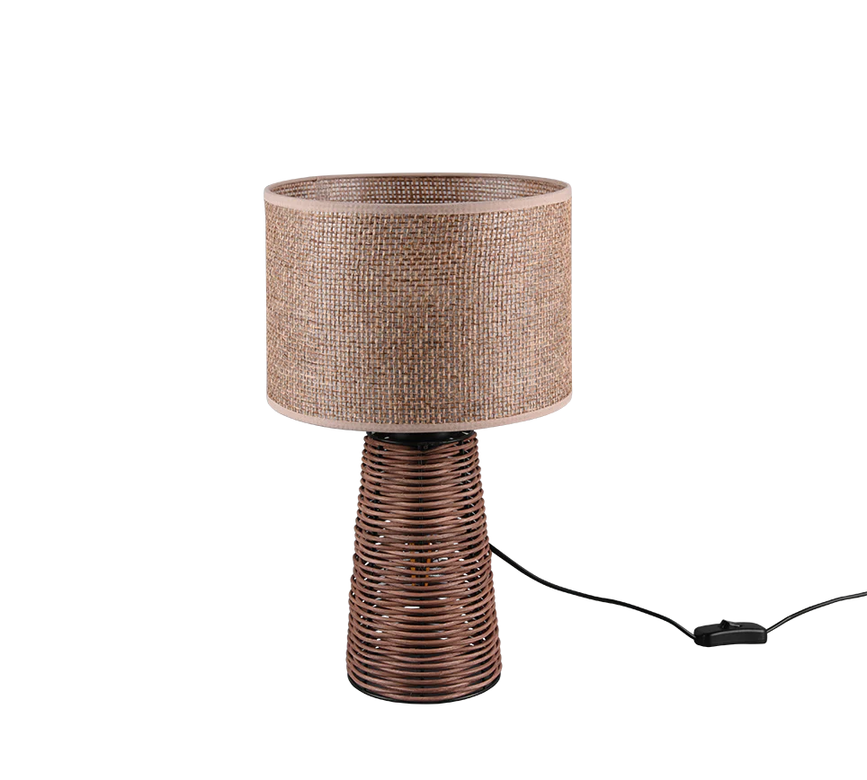 Straw Table Lamp - Natural Rattan - Image 2