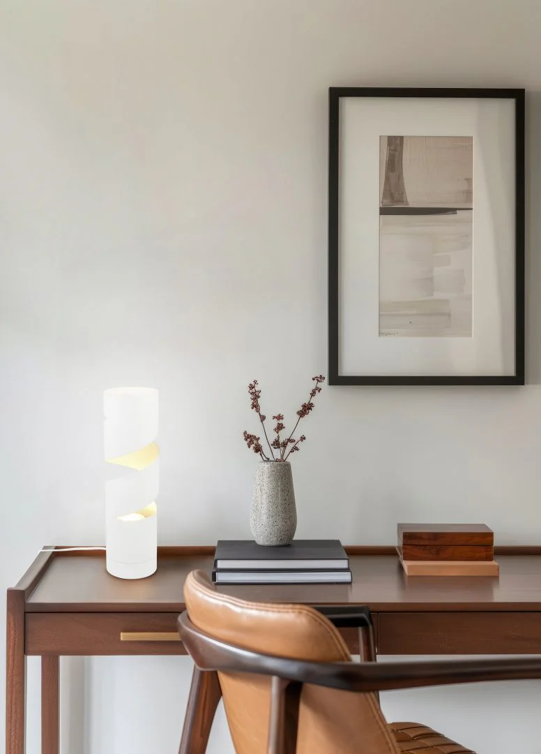 Stream Table Lamps - White Finish - Image 3