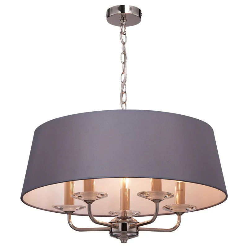 Stylo 3/5Lt Hanging Shade Ceiling Light - Antique Brass/Polished Nickel Finish - Image 3