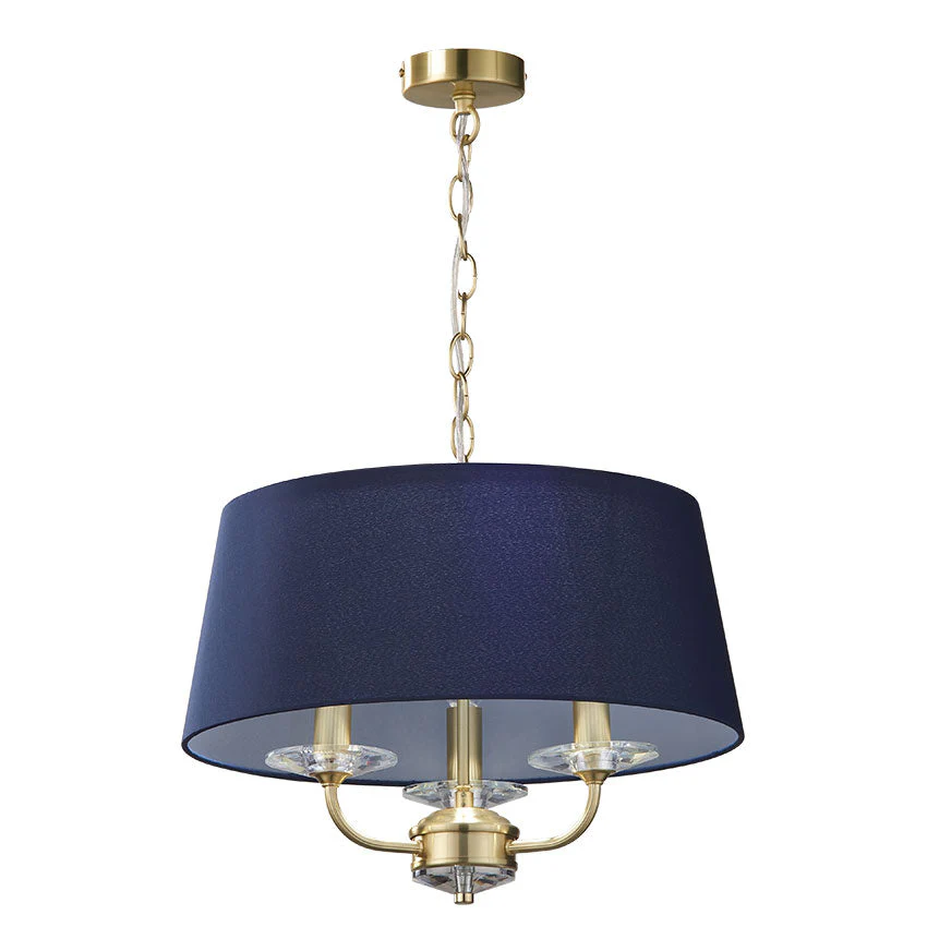 Stylo 3/5Lt Hanging Shade Ceiling Light - Antique Brass/Polished Nickel Finish - Image 8