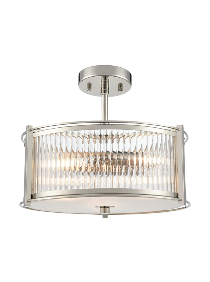 Sudbury 3/5/8lt Ceiling Fitting- Polished Nickel/ Matt Black - Image 10