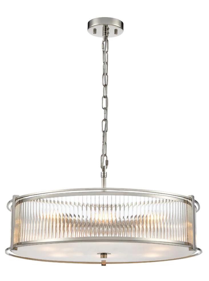 Sudbury 3/5/8lt Ceiling Fitting- Polished Nickel/ Matt Black - Image 3