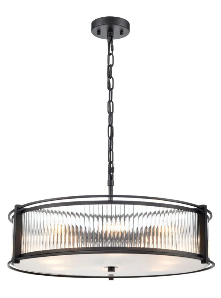 Sudbury 3/5/8lt Ceiling Fitting- Polished Nickel/ Matt Black - Image 6