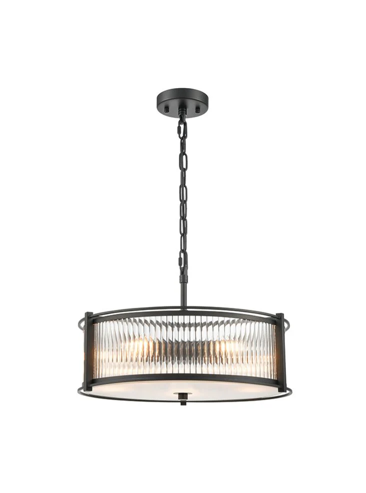 Sudbury 3/5/8lt Ceiling Fitting- Polished Nickel/ Matt Black - Image 9