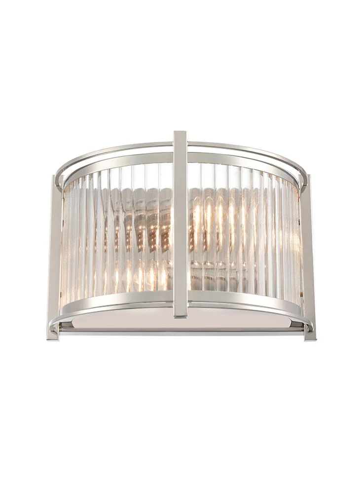 Sudbury Wall Light- Polished Nickel/ Matt Black - Image 2