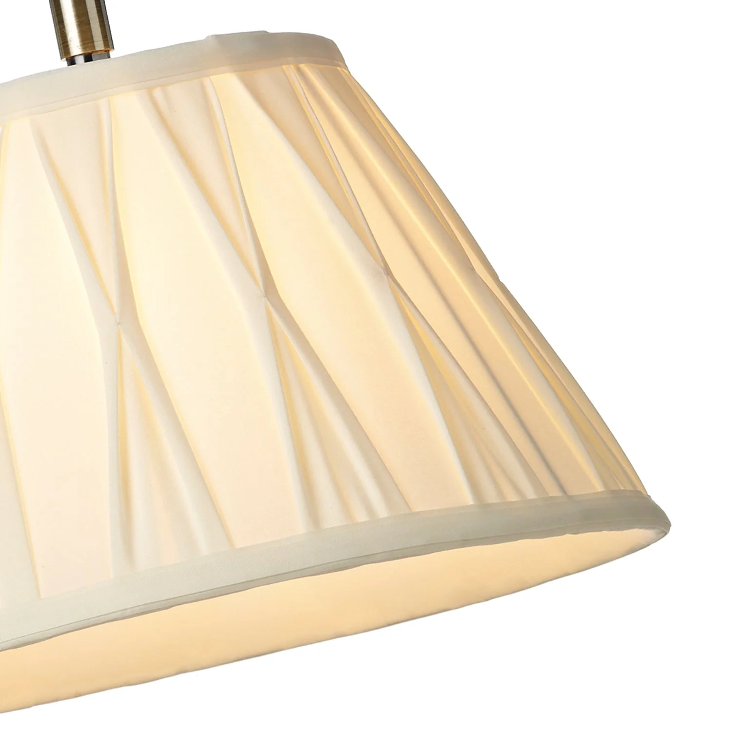 Suffolk Rise & Fall Table Lamp Antique Brass With Shade E14 - Image 2