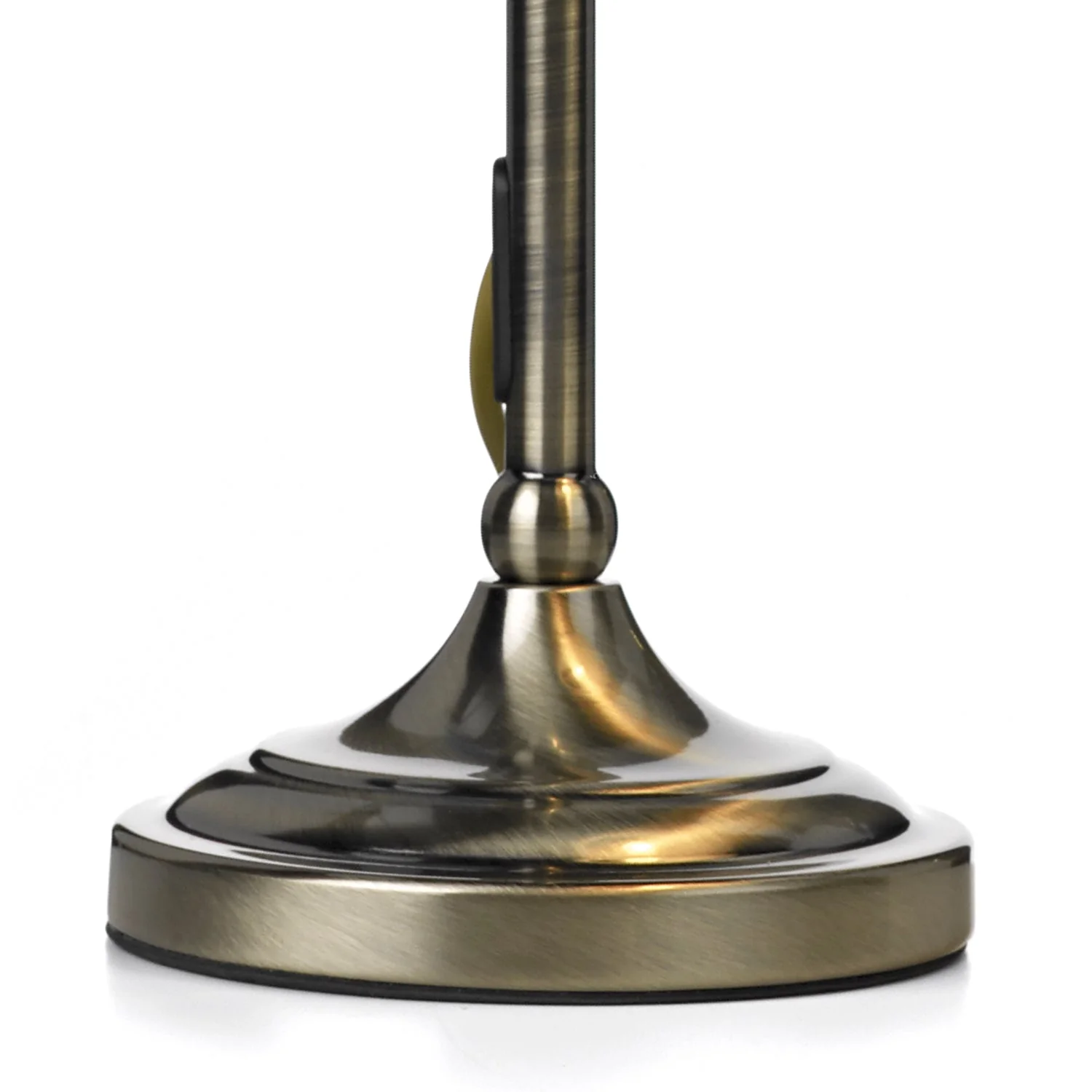 Suffolk Rise & Fall Table Lamp Antique Brass With Shade E14 - Image 4