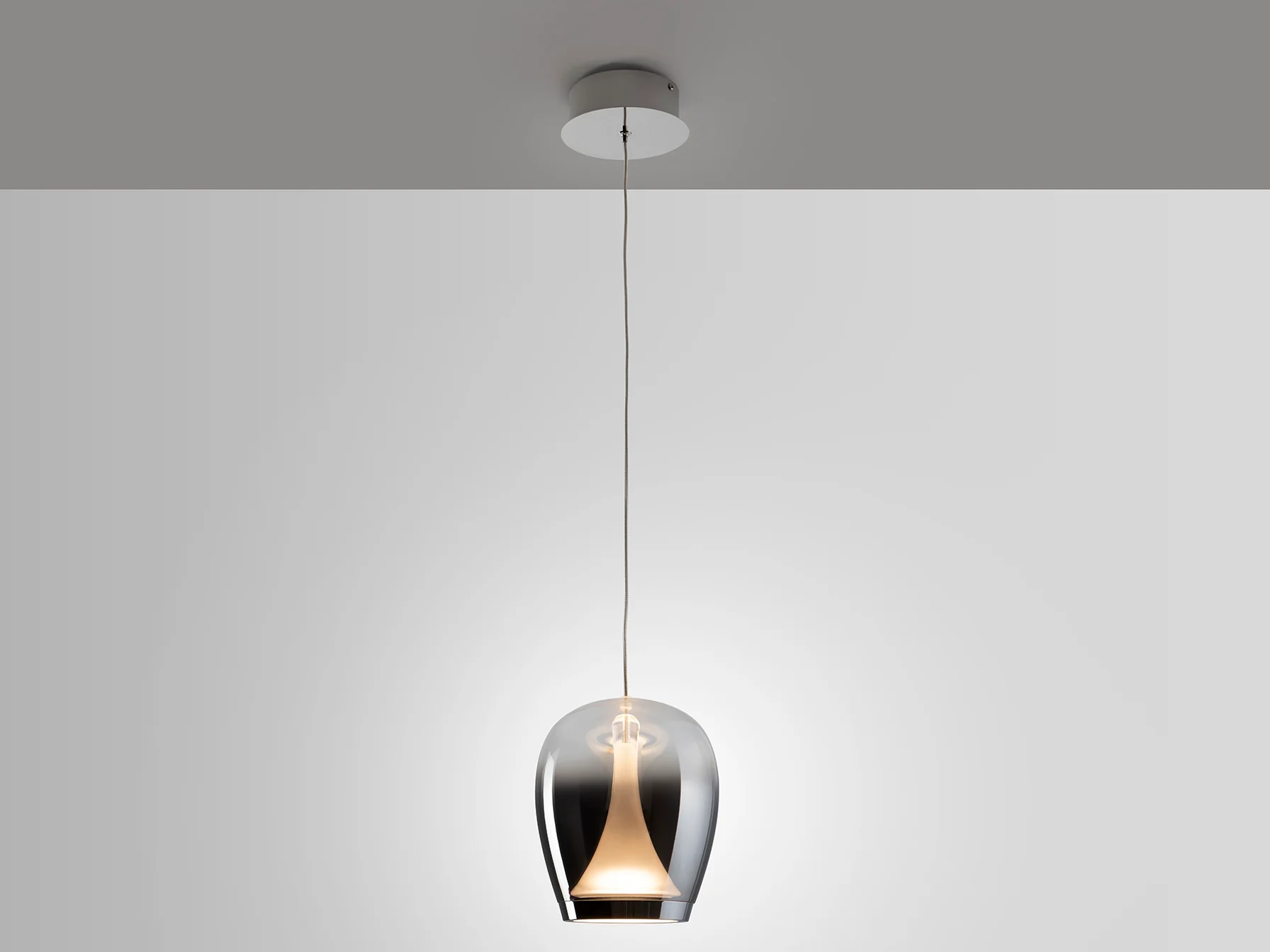Suspiro Pendant Light- Chrome Smokey/ Golden Amber Finishes - Image 11