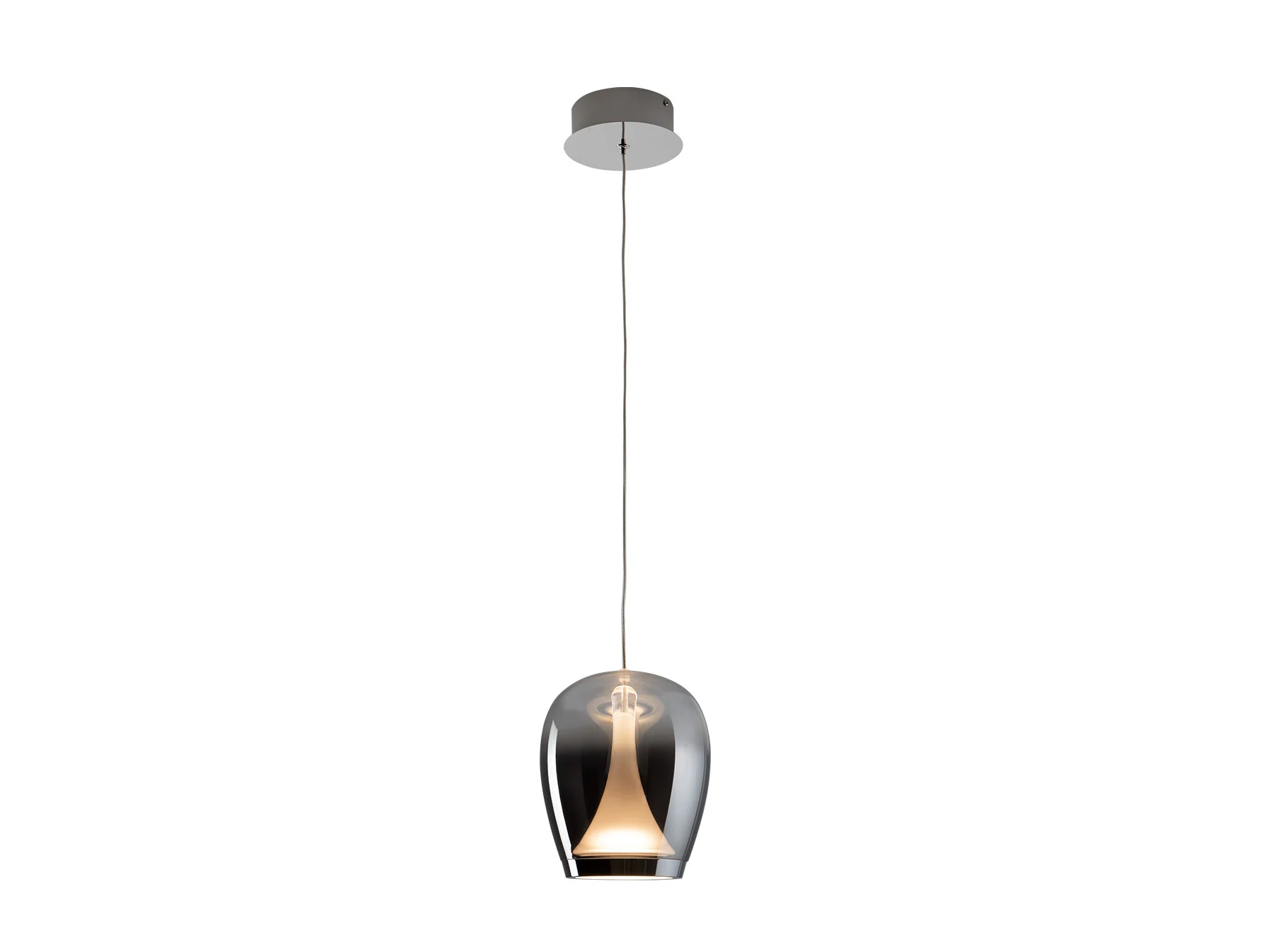 Suspiro Pendant Light- Chrome Smokey/ Golden Amber Finishes - Image 4