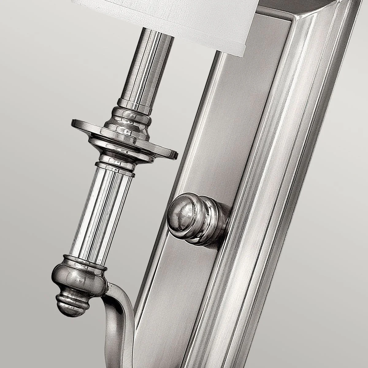 Sussex 1/2Lt Wall Light -  Brushed Nickel Finish - Image 2