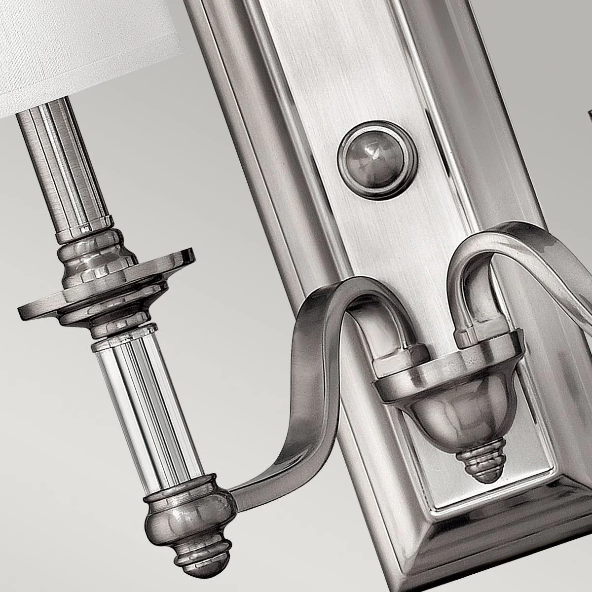 Sussex 1/2Lt Wall Light -  Brushed Nickel Finish - Image 5
