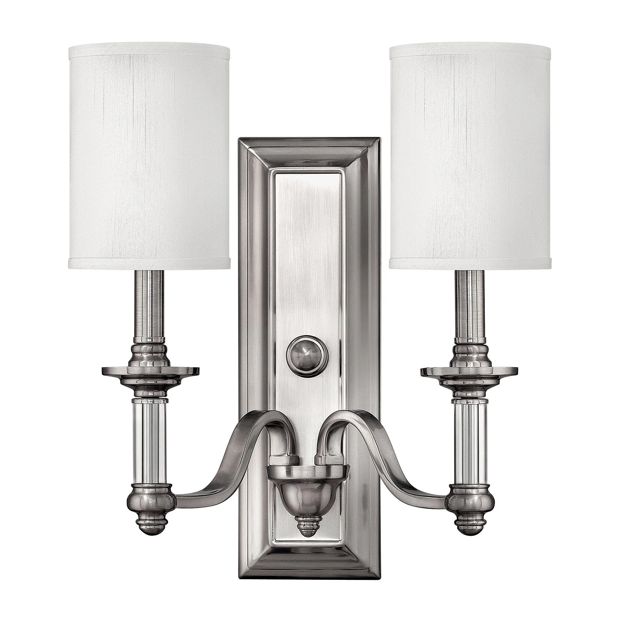 Sussex 1/2Lt Wall Light -  Brushed Nickel Finish - Image 6