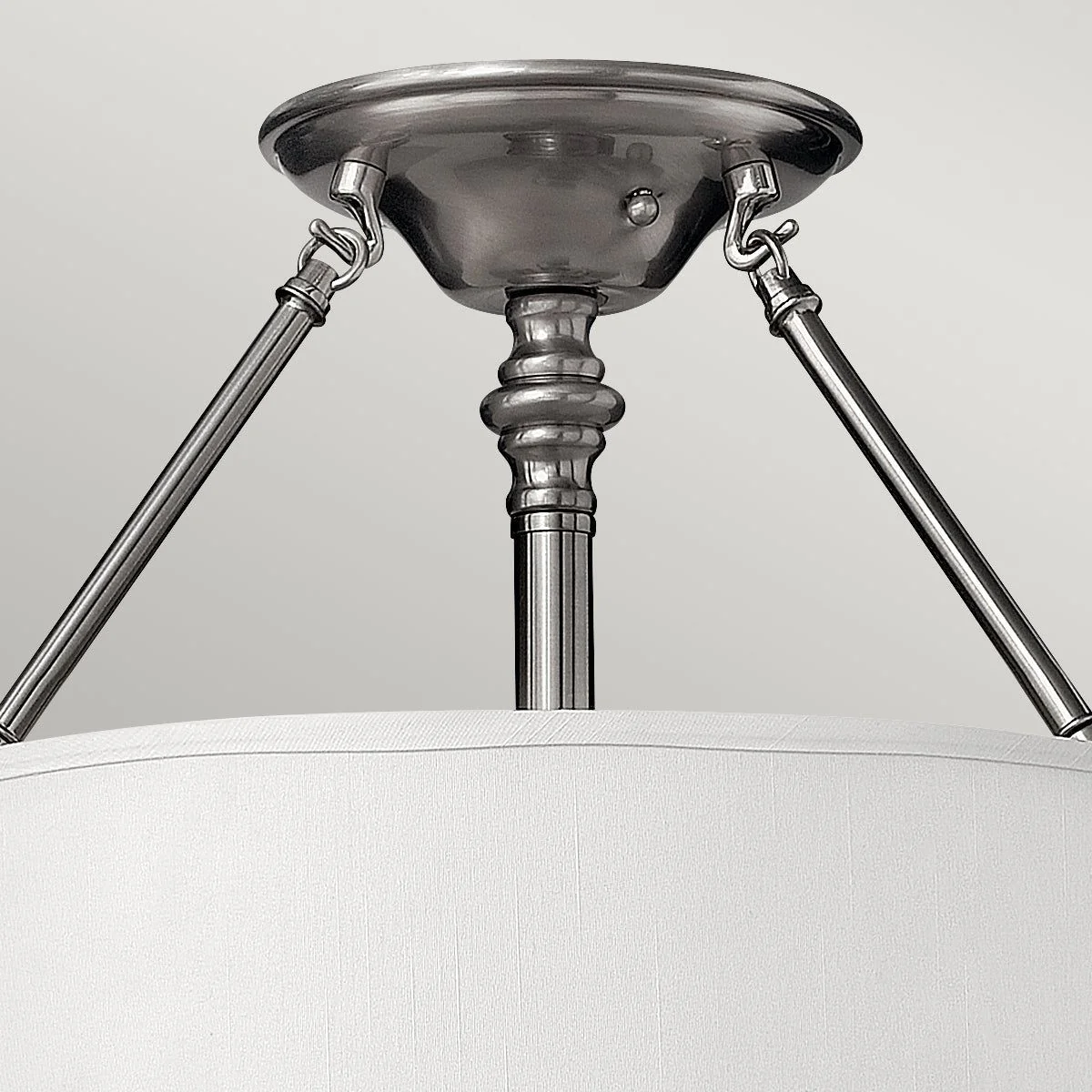 Sussex 3Lt Semi Flush Ceiling Light - Brushed Nickel Finish - Image 2