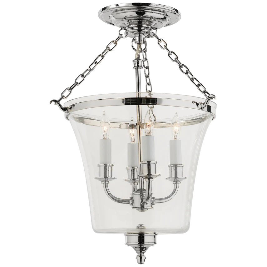 Sussex Semi-Flush Bell Jar Lantern - Various Colours - Image 3