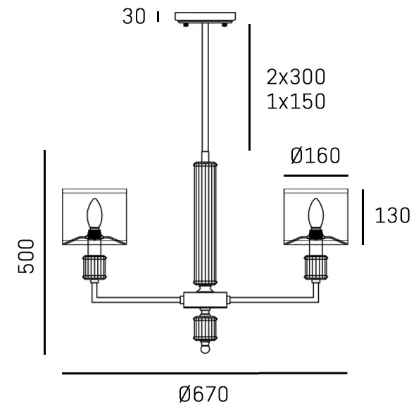 Sutton Ceiling Light- Various Finishes - Image 8