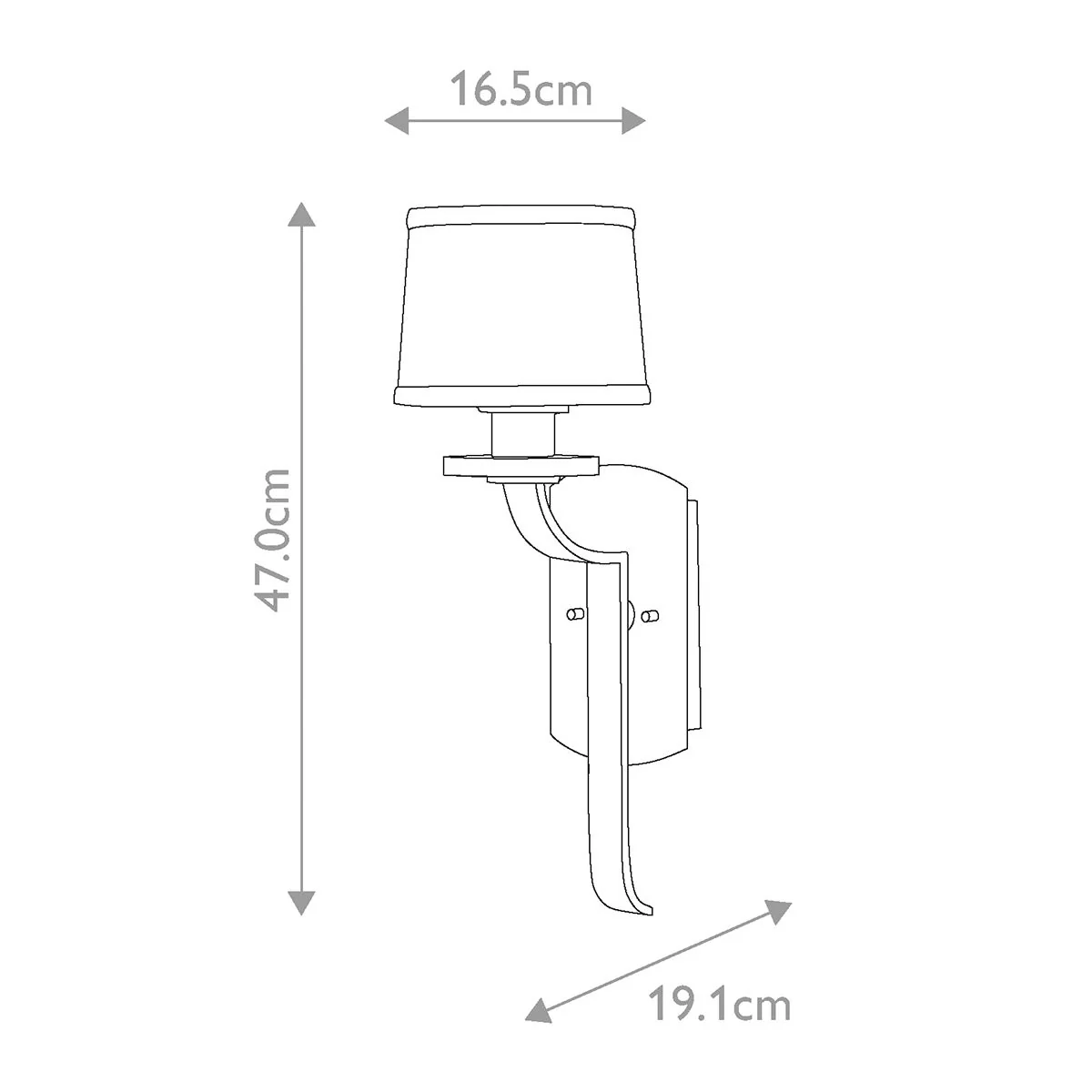 Sutton Place 1 Light Wall Light - Imperial Silver IP20 E27 - Image 4