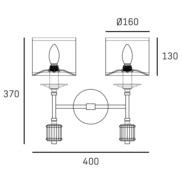 Sutton 2 Lt Wall Light- Various Finishes - Image 7
