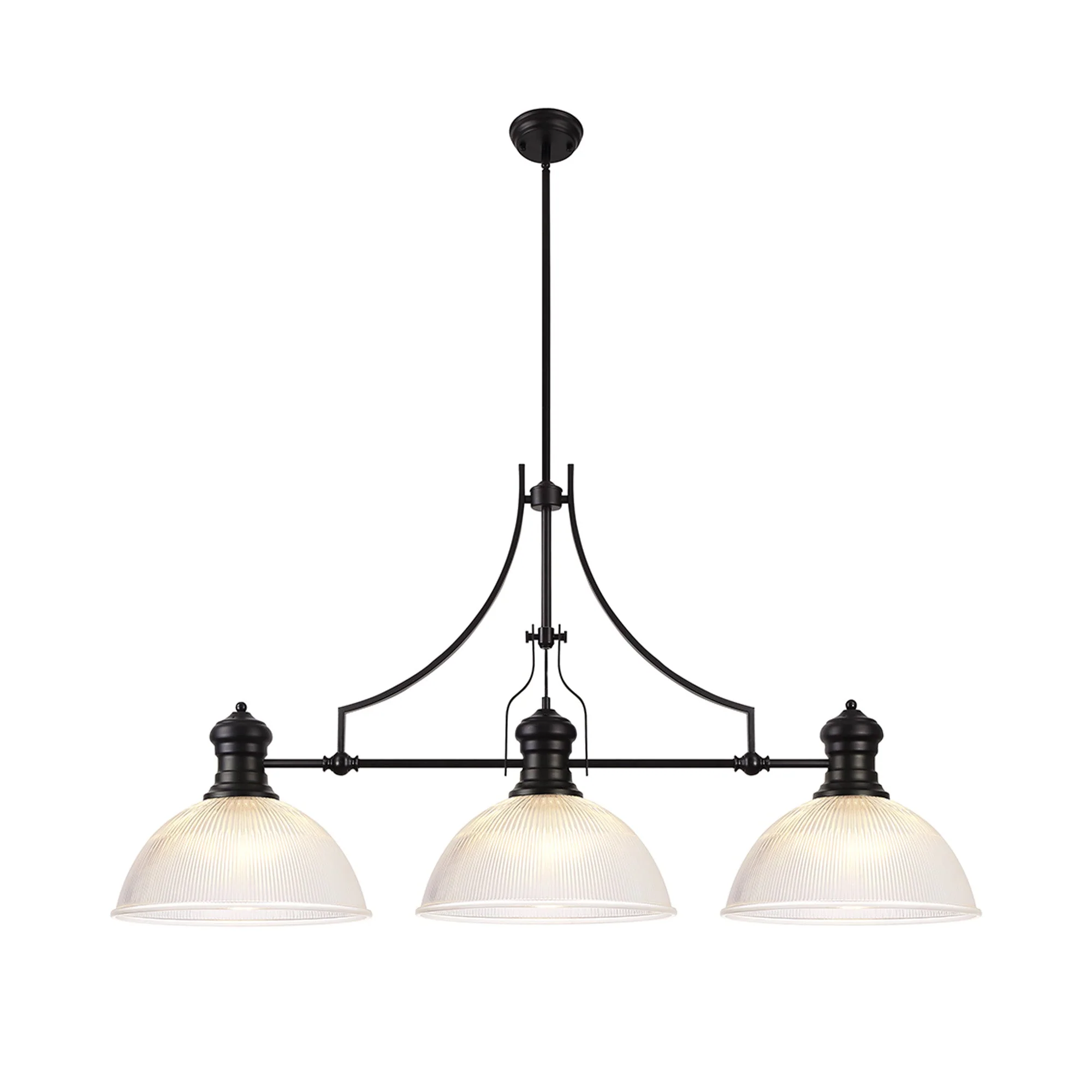 Savannah Linear Pendant, 3 x E27, Matt Black- Finish - Image 10