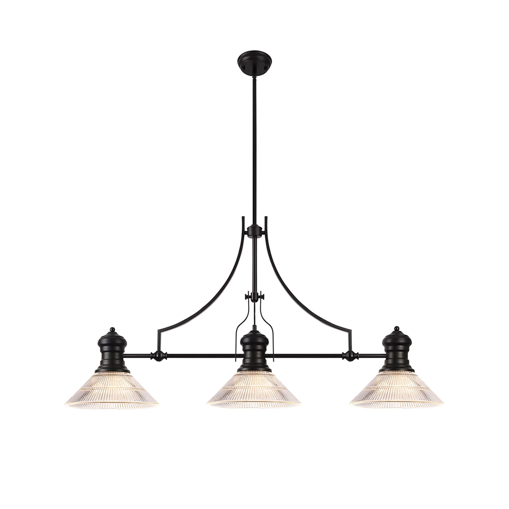 Savannah Linear Pendant, 3 x E27, Matt Black- Finish - Image 12