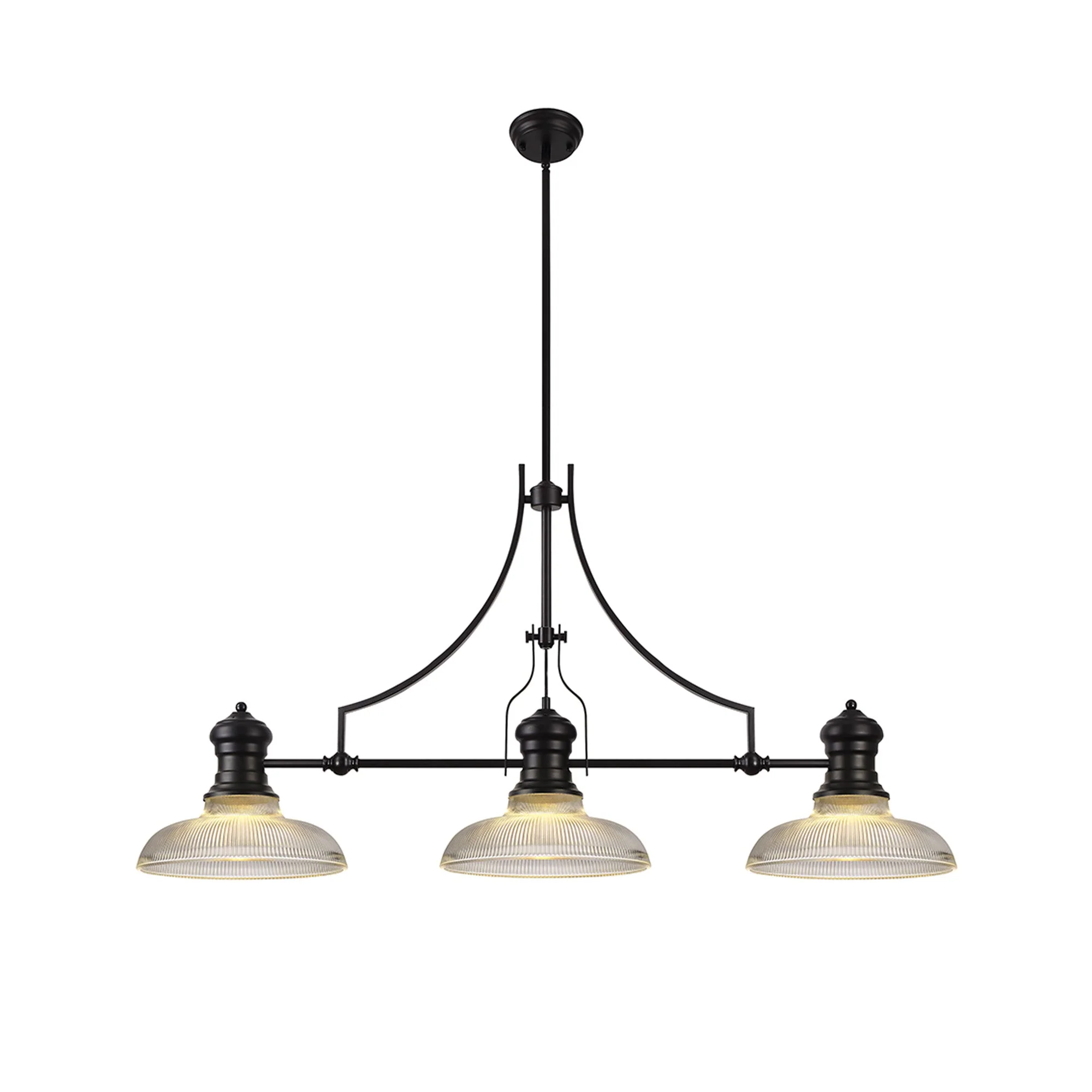 Savannah Linear Pendant, 3 x E27, Matt Black- Finish - Image 14