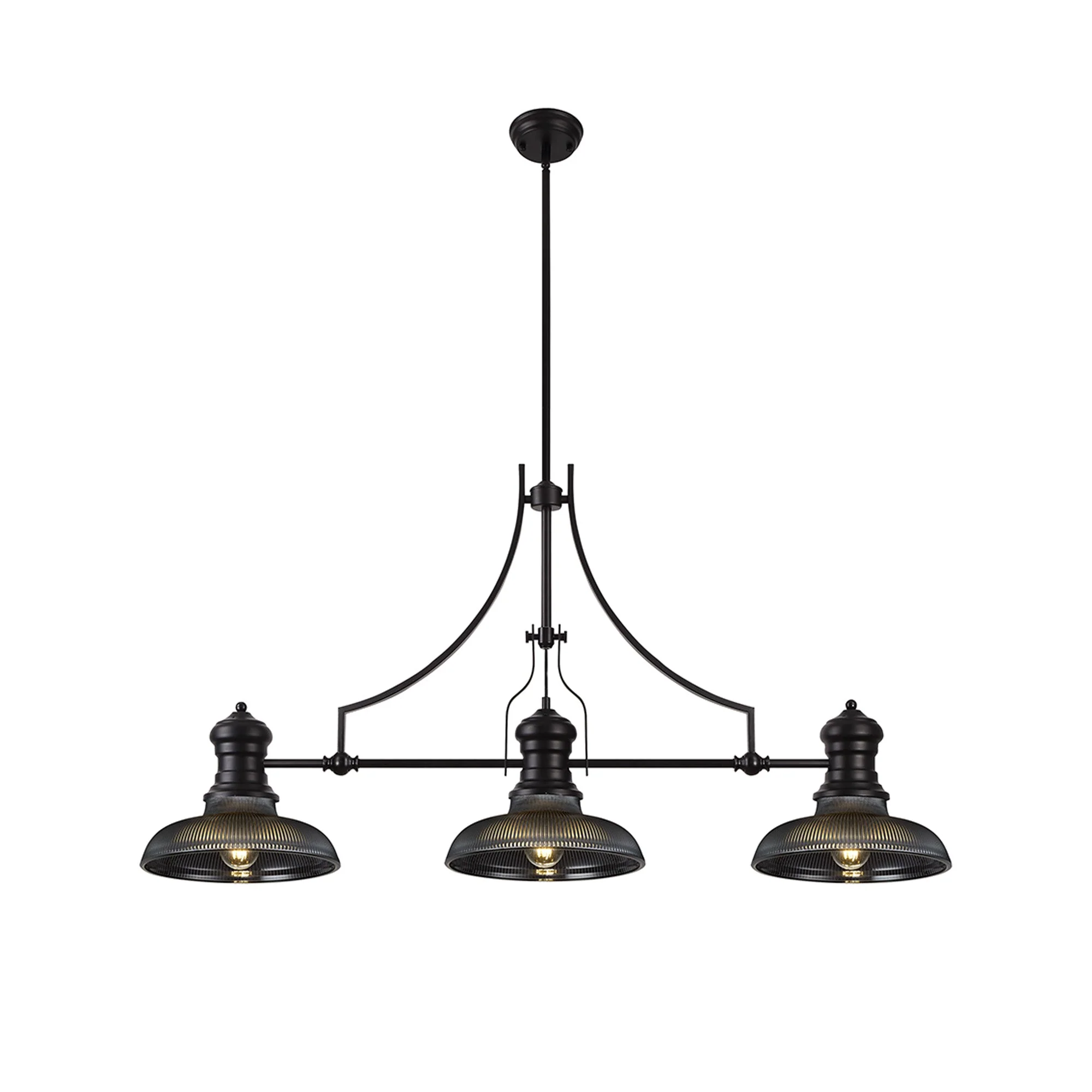 Savannah Linear Pendant, 3 x E27, Matt Black- Finish - Image 15