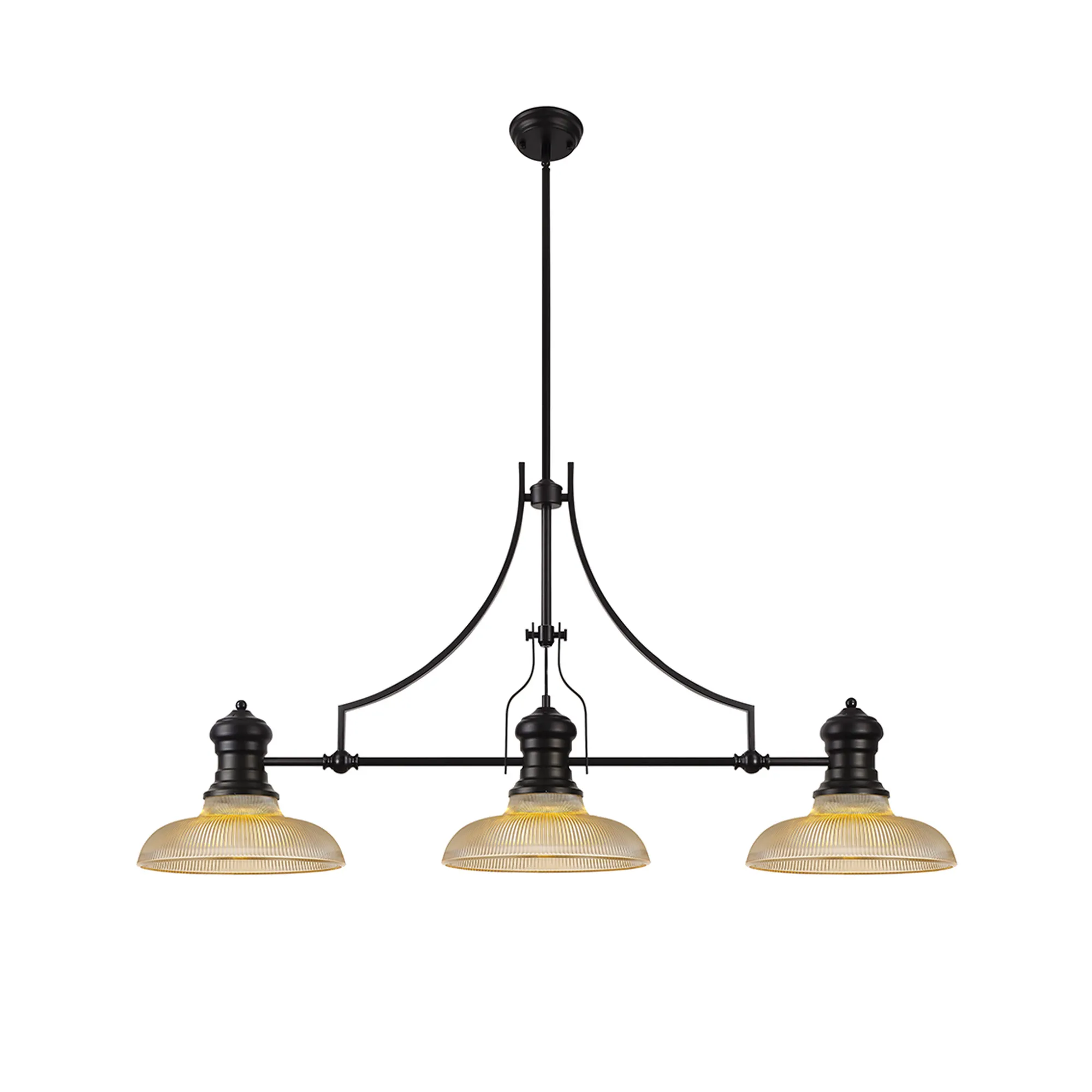 Savannah Linear Pendant, 3 x E27, Matt Black- Finish - Image 18