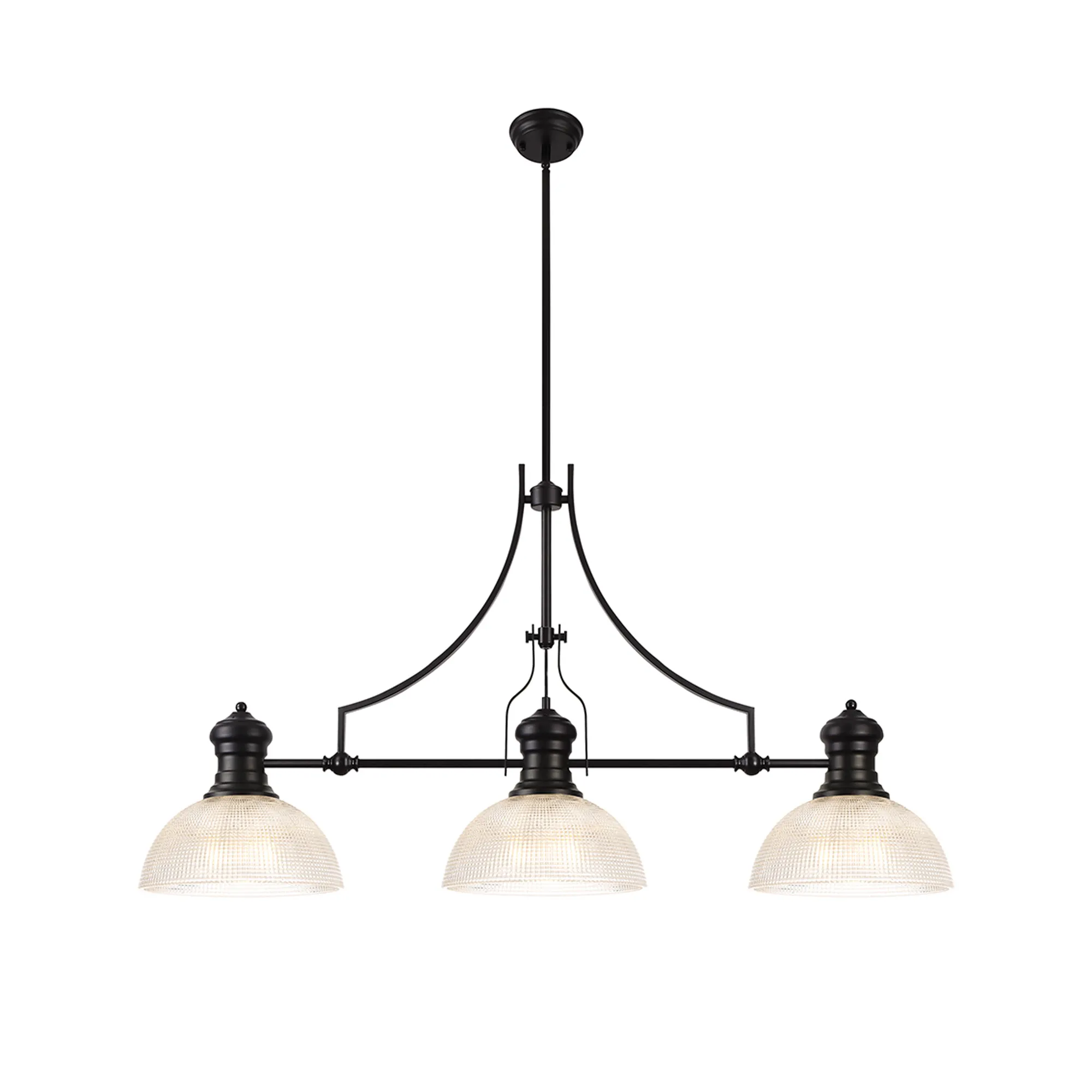 Savannah Linear Pendant, 3 x E27, Matt Black- Finish - Image 21
