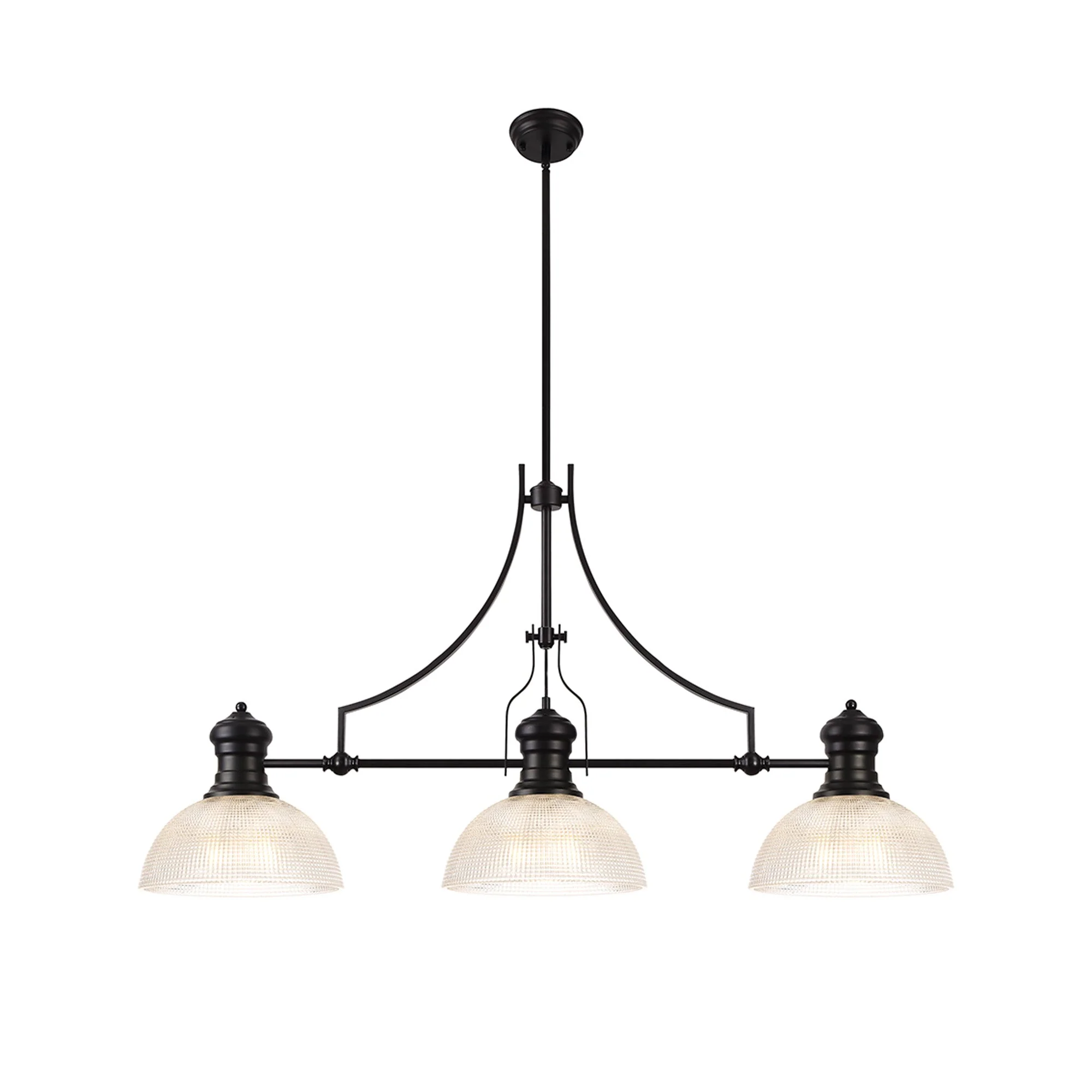 Savannah Linear Pendant, 3 x E27, Matt Black- Finish - Image 5