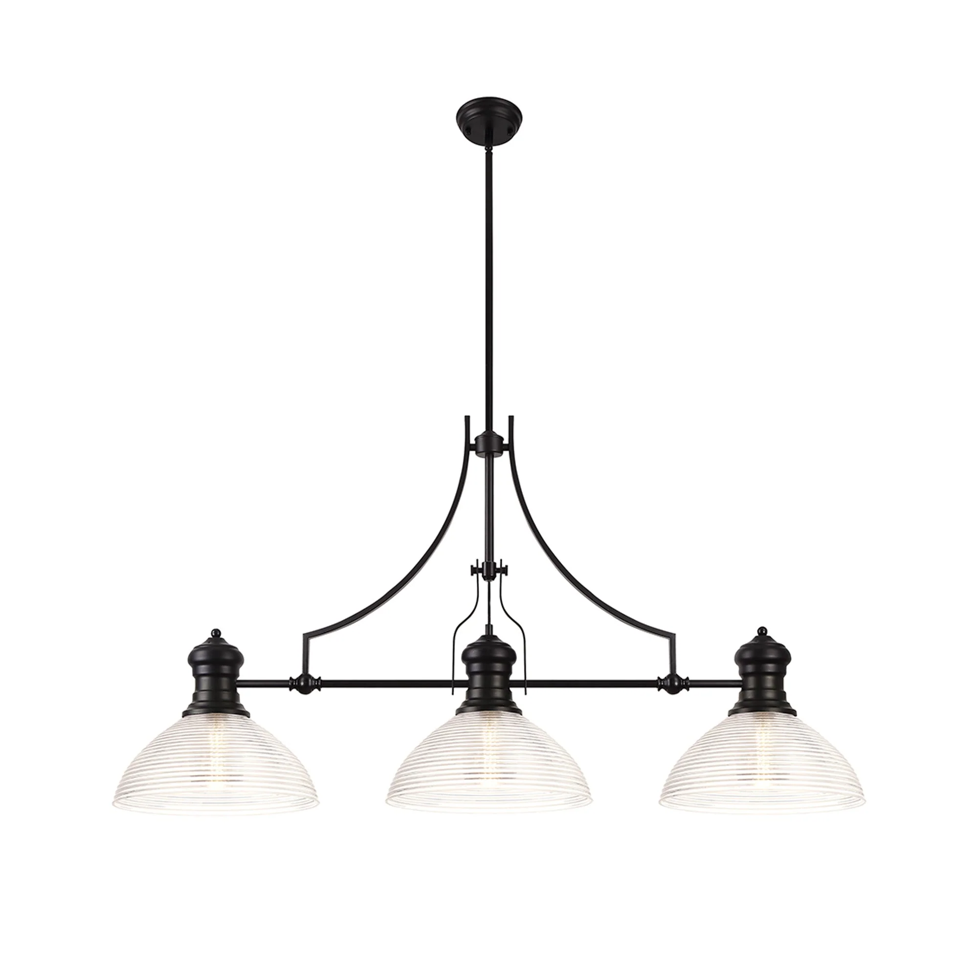Savannah Linear Pendant, 3 x E27, Matt Black- Finish - Image 6