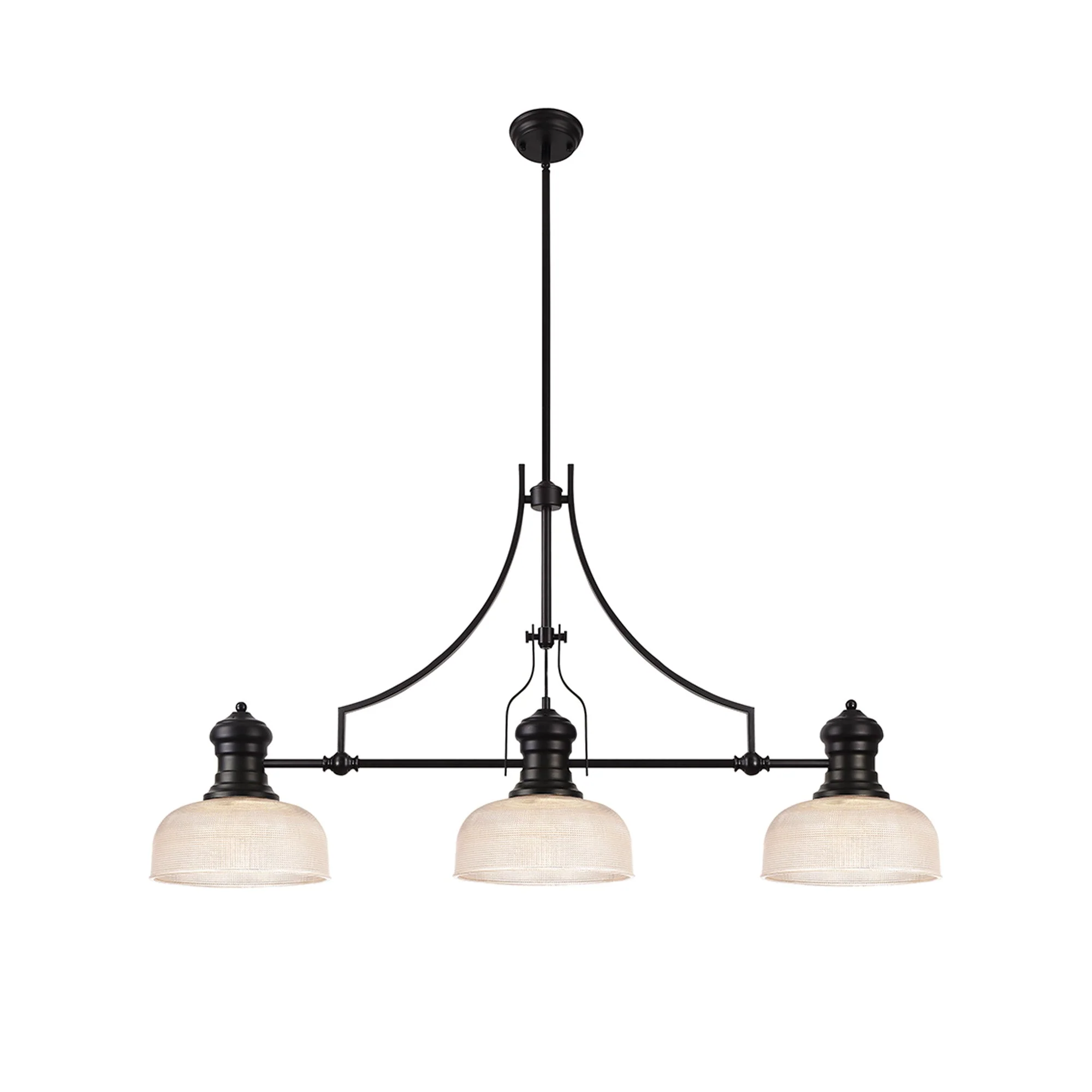 Savannah Linear Pendant, 3 x E27, Matt Black- Finish - Image 7