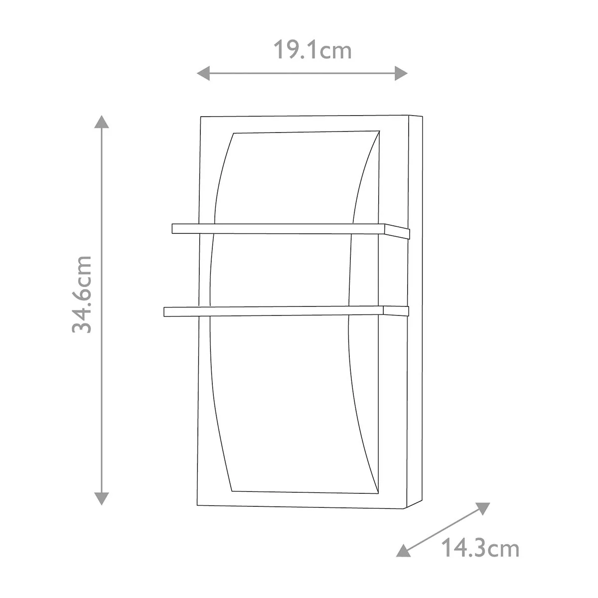 Sven 1 Light Wall Lantern - Graphite E27 IP65 - Image 5