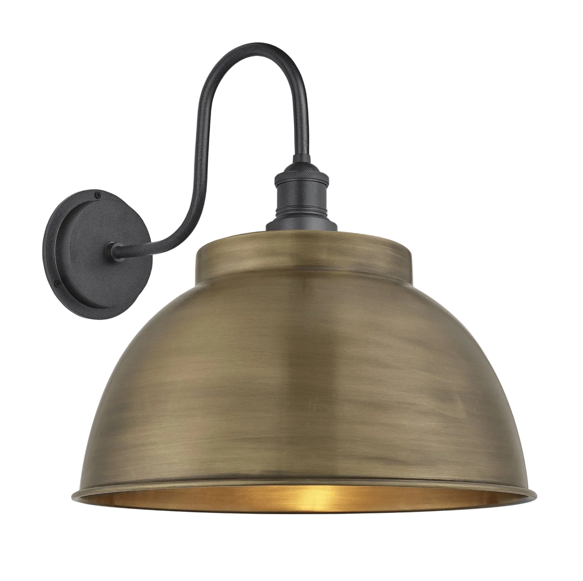 Swan Neck 17" Outdoor Dome Wall Light IP65 - Various Finishes - Image 3