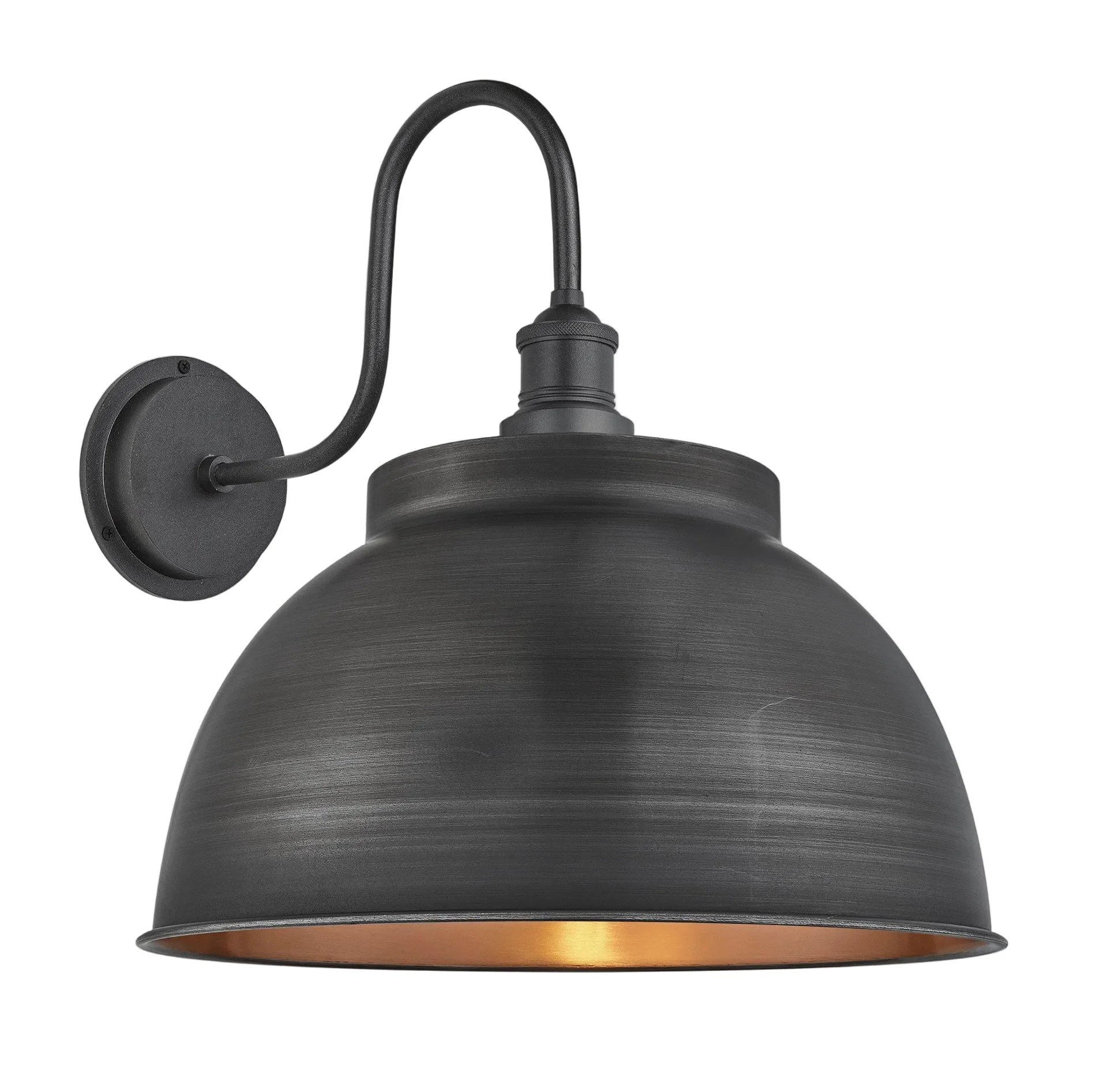 Swan Neck 17" Outdoor Dome Wall Light IP65 - Various Finishes - Image 5
