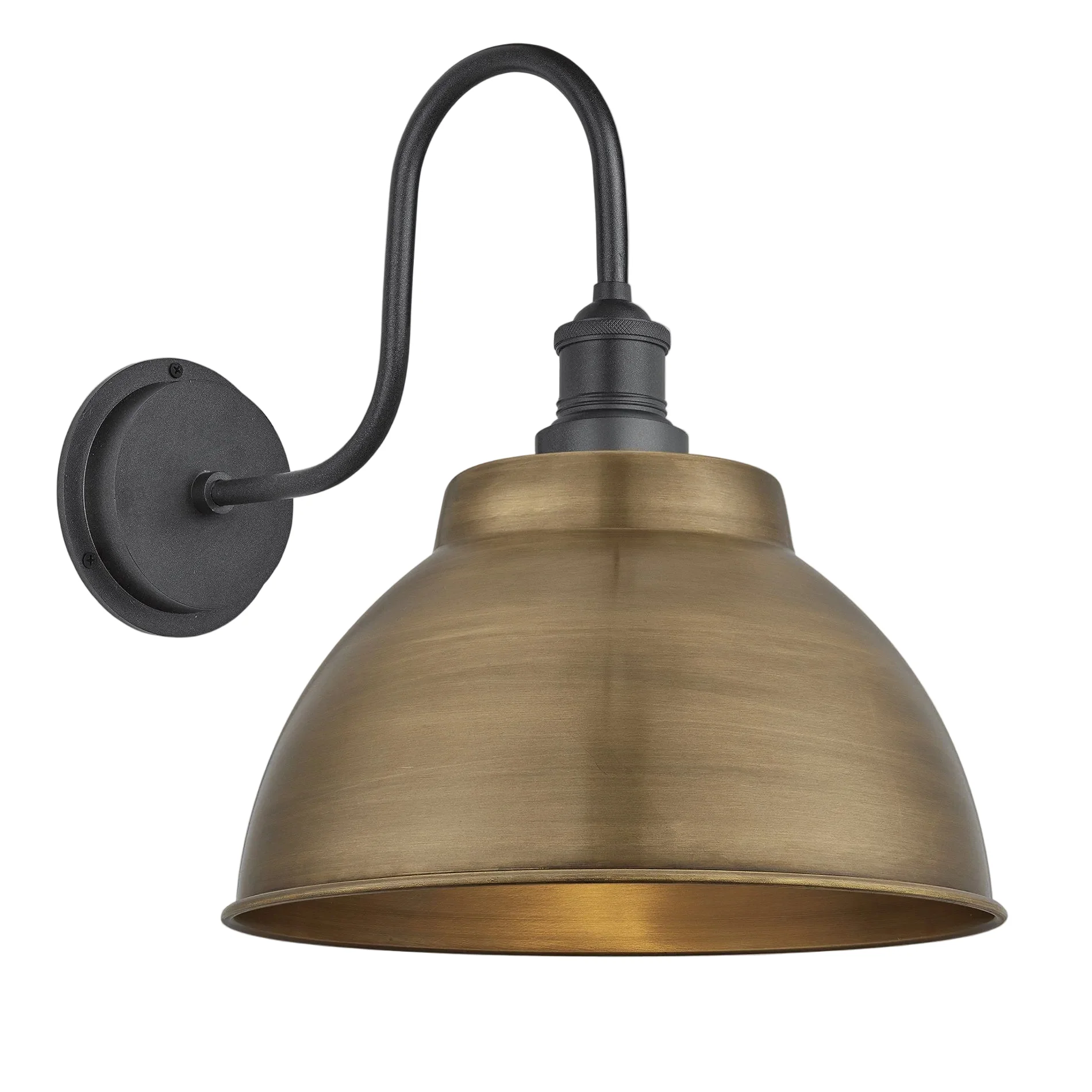 Swan Neck 13" Outdoor Dome Wall Light IP65 - Various Finishes - Image 4